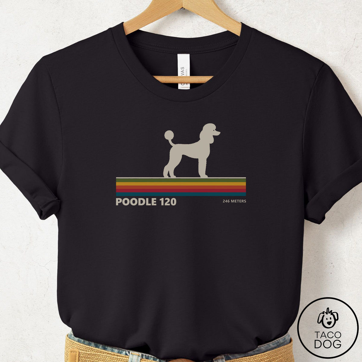 Poodle VHS T-Shirt Black Taco-Dog