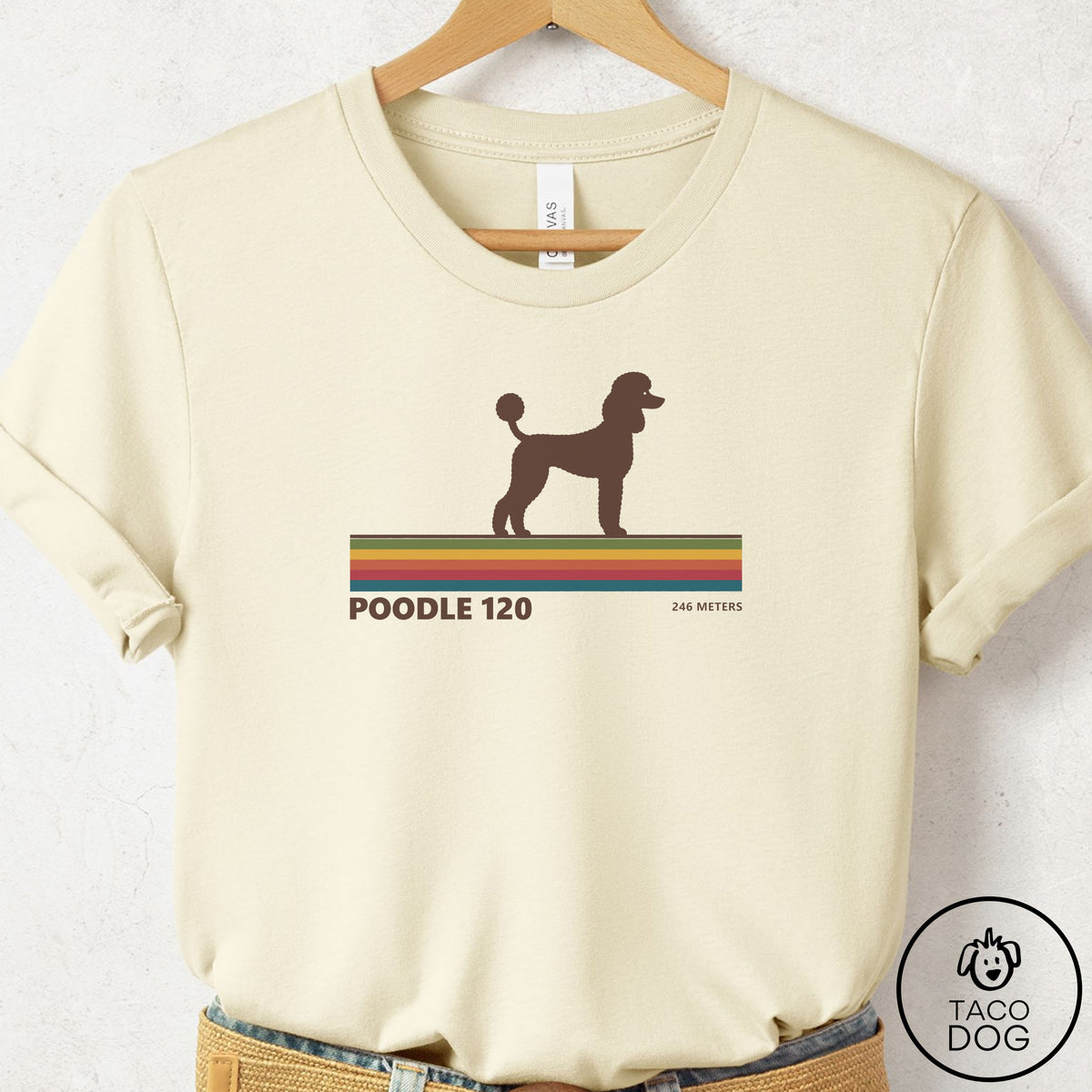 Poodle VHS T-Shirt Natural Taco-Dog