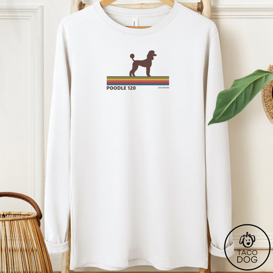 Poodle VHS Long Sleeve Tee White Taco-Dog
