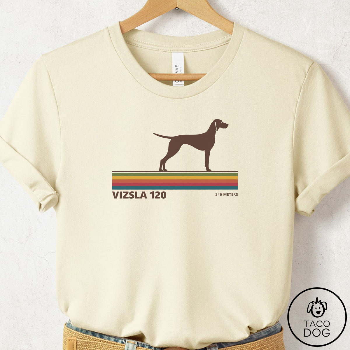 Vizsla VHS T-Shirt Natural Taco-Dog