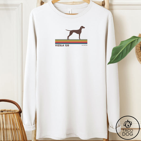 Vizsla VHS Long Sleeve Tee White Taco-Dog