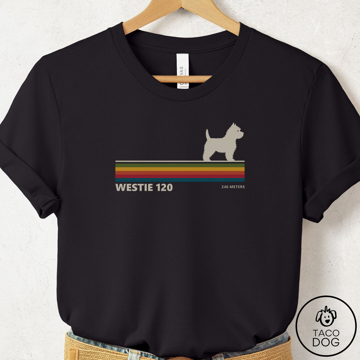 Westie VHS T-Shirt Black Taco-Dog