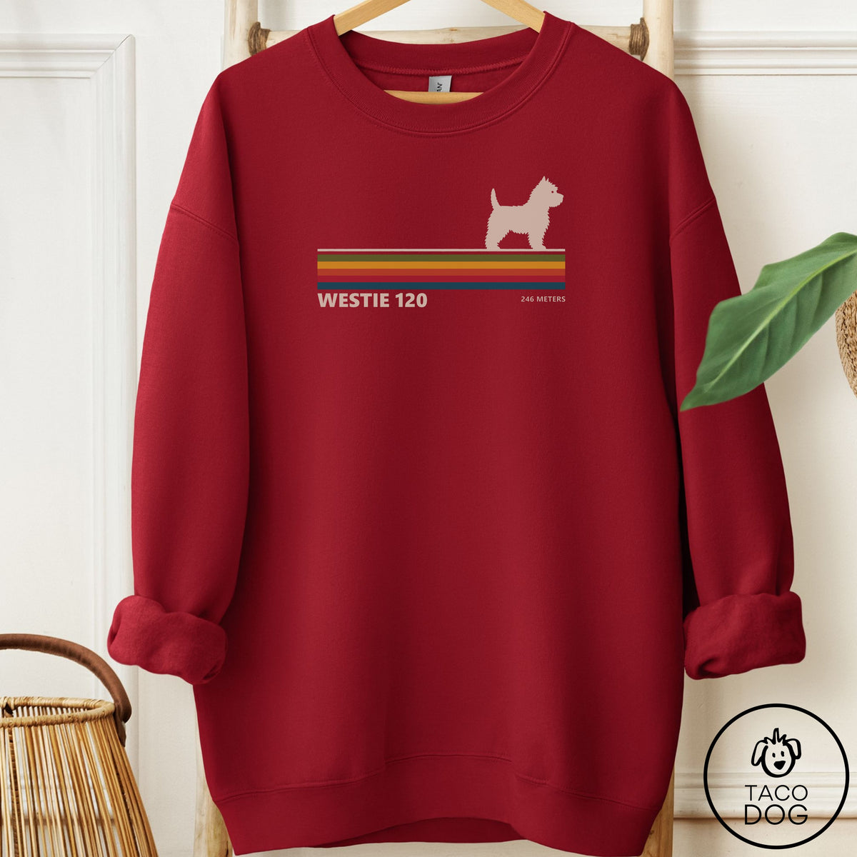 Westie VHS Sweatshirt Garnet Taco-Dog
