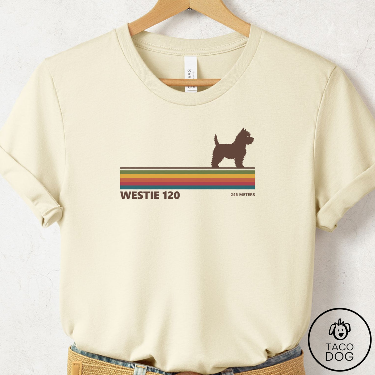 Westie VHS T-Shirt Natural Taco-Dog