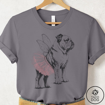 English Bulldog Vintage Fairy T-Shirt Storm Taco-Dog
