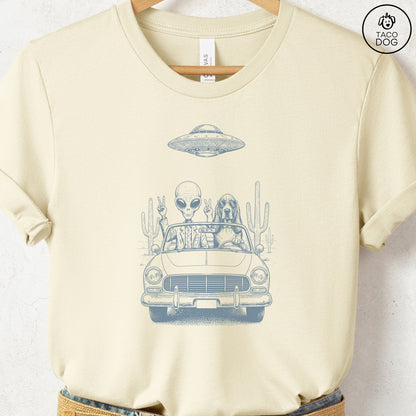 Basset Hound Vintage UFO T-Shirt Natural S Taco-Dog