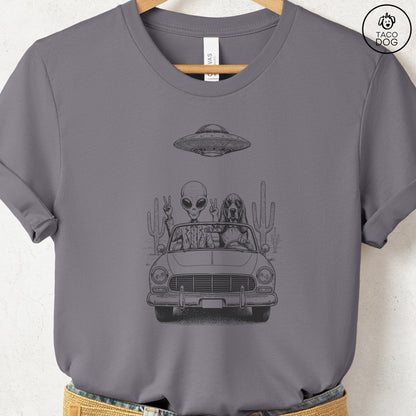 Basset Hound Vintage UFO T-Shirt Storm S Taco-Dog