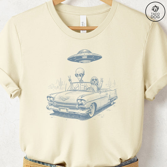 Doodle Vintage UFO T-Shirt Natural S Taco-Dog