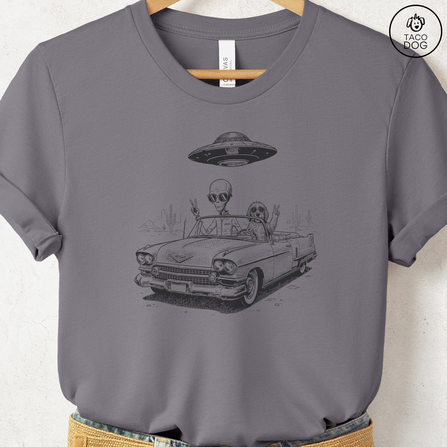Doodle Vintage UFO T-Shirt Storm S Taco-Dog