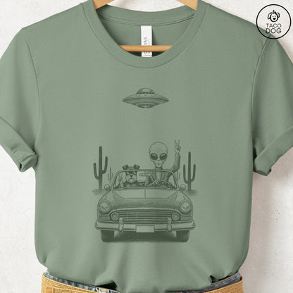 Schnauzer Vintage UFO T-Shirt Sage S Taco-Dog