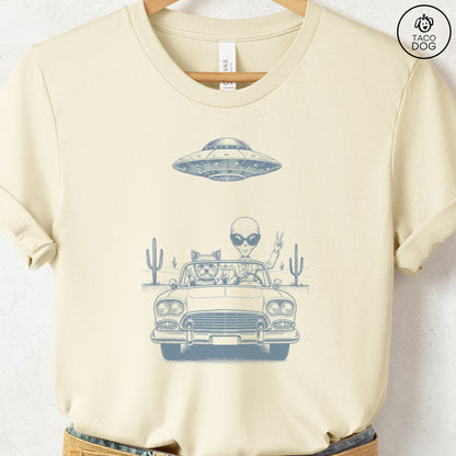 Yorkshire Terrier Yorkie Vintage UFO T-Shirt Natural S Taco-Dog