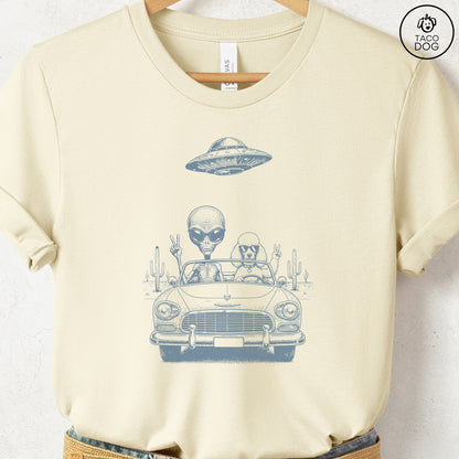 Poodle Vintage UFO T-Shirt Taco-Dog
