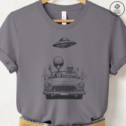 Poodle Vintage UFO T-Shirt Taco-Dog