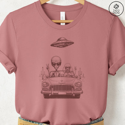 Poodle Vintage UFO T-Shirt Taco-Dog