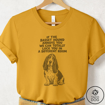Basset Hound Annoys You T-Shirt Mustard Taco-Dog