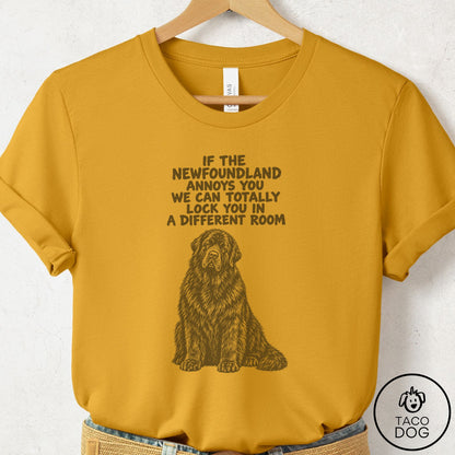 Newfoundland Annoys You T-Shirt Mustard Taco-Dog
