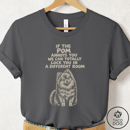 Pomeranian Annoys You T-Shirt Asphalt Taco-Dog