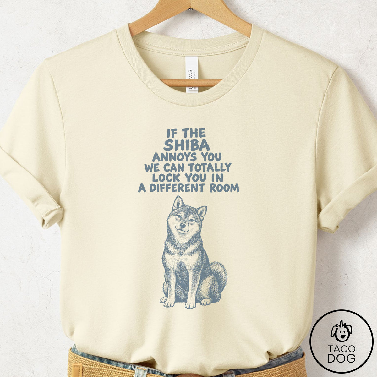 Shiba Inu Annoys You T-Shirt Natural Taco-Dog