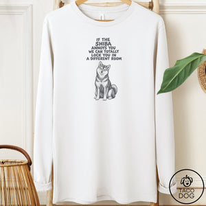 Shiba Inu Annoys You Long Sleeve Tee White Taco-Dog