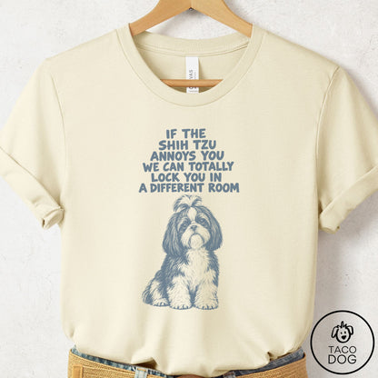Shih Tzu Annoys You T-Shirt Natural Taco-Dog