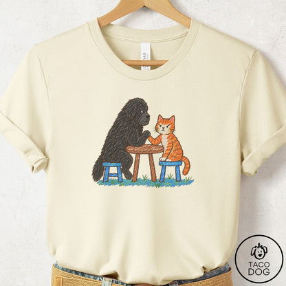 Newfoundland Arm Wrestling T-Shirt Natural Taco-Dog