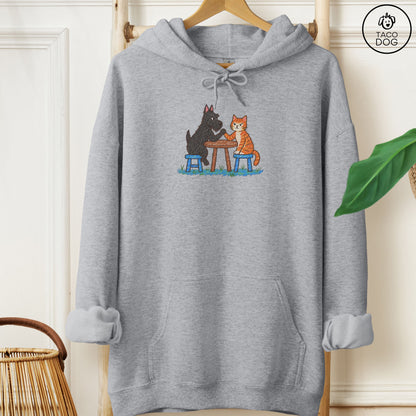 Scottie Arm Wrestling Hoodie Graphite Heather Taco-Dog