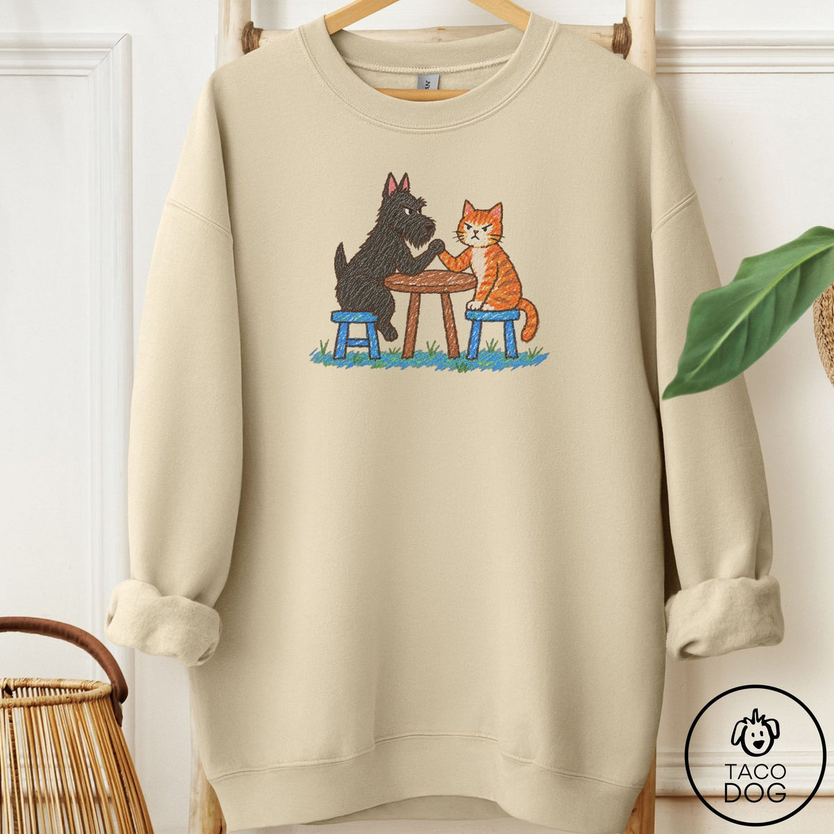 Scottie Arm Wrestling Sweatshirt Sand Taco-Dog