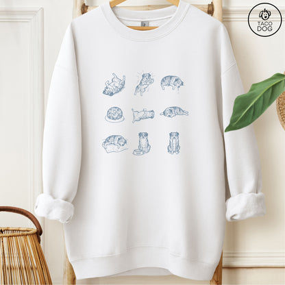 Australian Shepherd Aussie All Day Sweatshirt White Taco-Dog