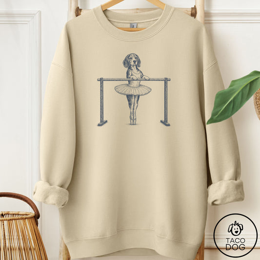 Beagle Ballet Sweatshirt Sand Taco-Dog