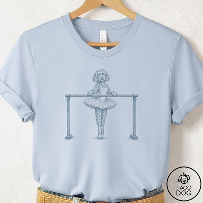 Doodle Ballet T-Shirt Light Blue Taco-Dog
