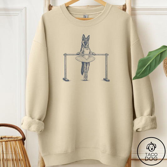 German Shepherd Ballet Sweatshirt Sand Taco-Dog