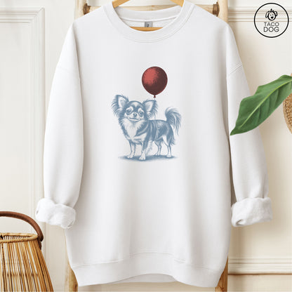 Chihuahua Balloon Sweatshirt White M Taco-Dog