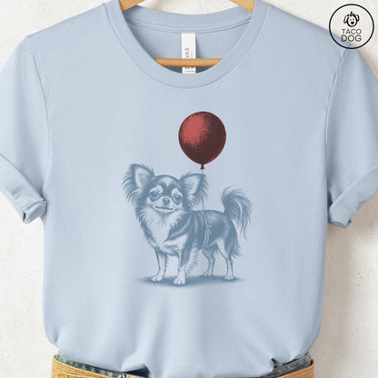 Chihuahua Balloon T-Shirt Light Blue S Taco-Dog