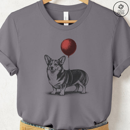 Corgi Balloon T-Shirt Storm S Taco-Dog