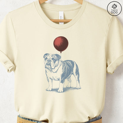 English Bulldog Balloon T-Shirt Natural S Taco-Dog