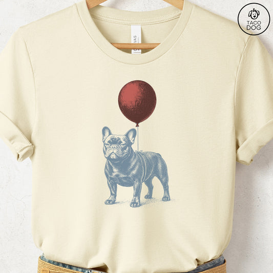 French Bulldog Frenchie Balloon T-Shirt Natural S Taco-Dog