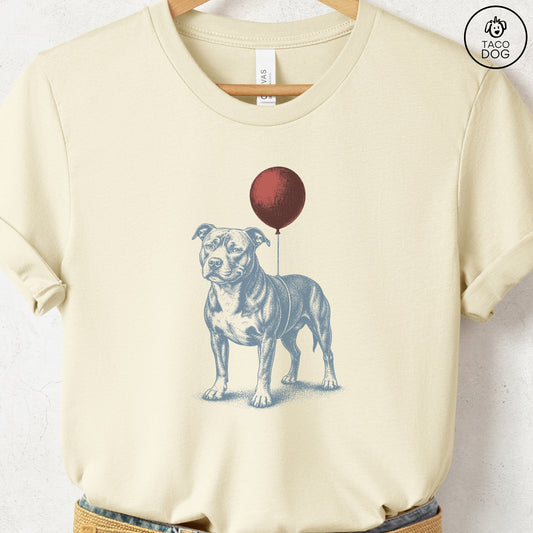 Pitbull Balloon T-Shirt Natural S Taco-Dog