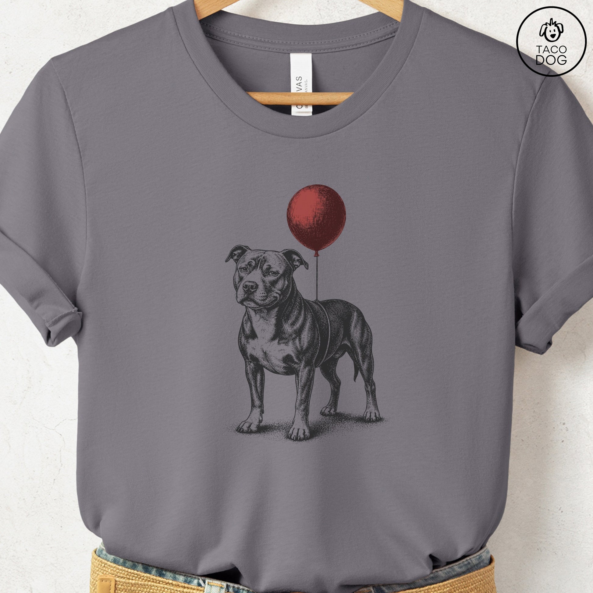 Pitbull Balloon T-Shirt Storm S Taco-Dog