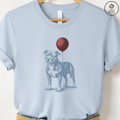 Pitbull Balloon T-Shirt Light Blue S Taco-Dog