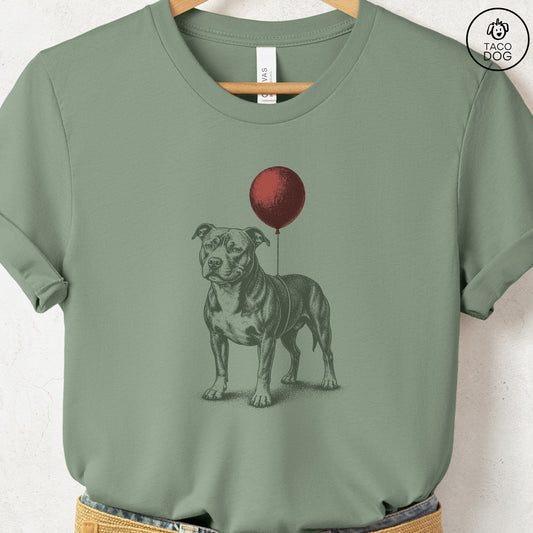 Pitbull Balloon T-Shirt Sage S Taco-Dog