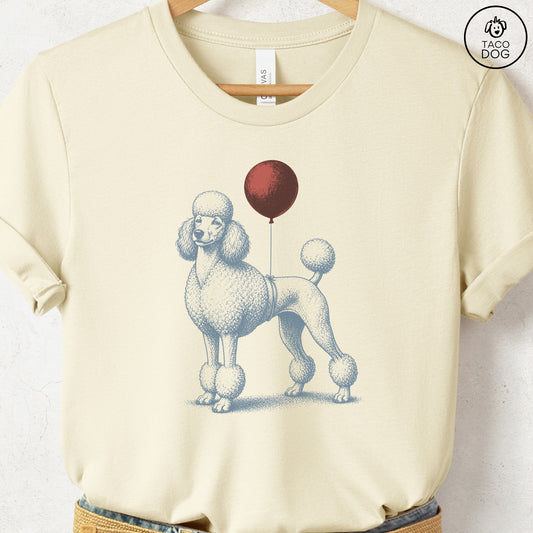 Poodle Balloon T-Shirt Natural S Taco-Dog