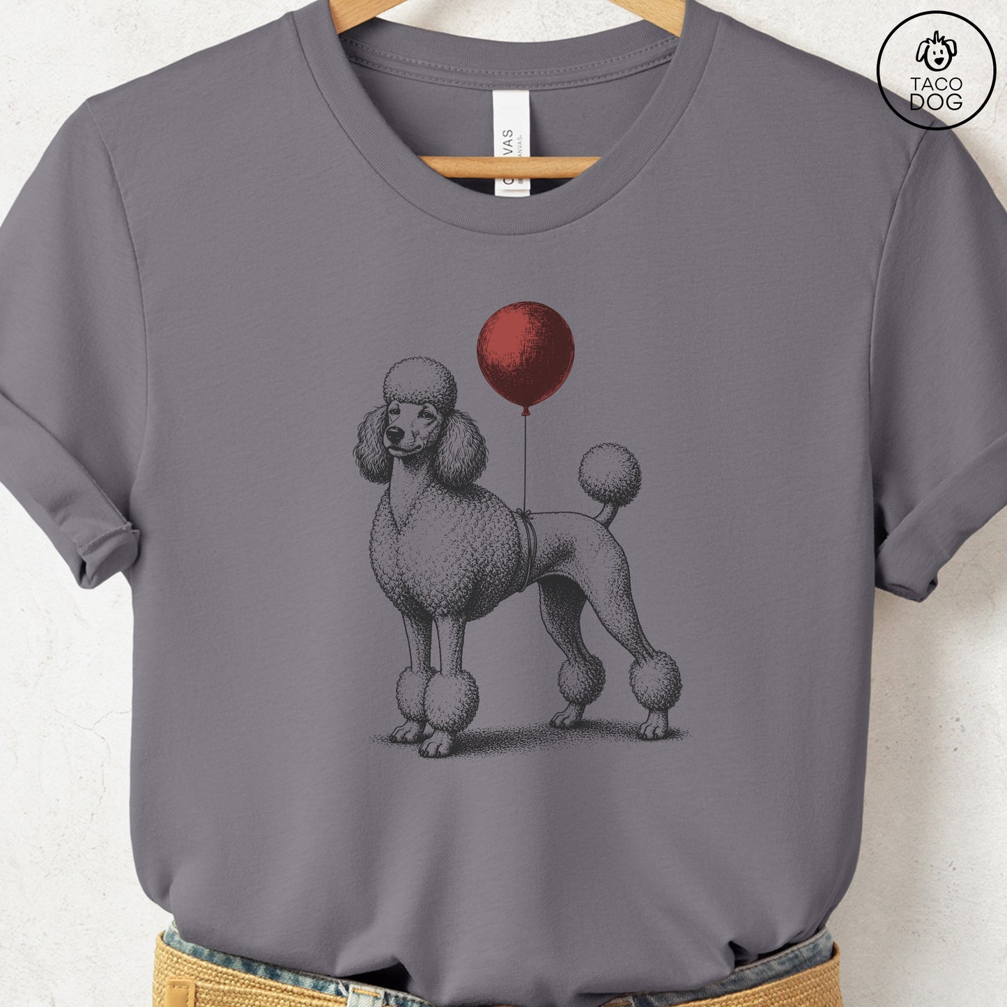 Poodle Balloon T-Shirt Storm S Taco-Dog