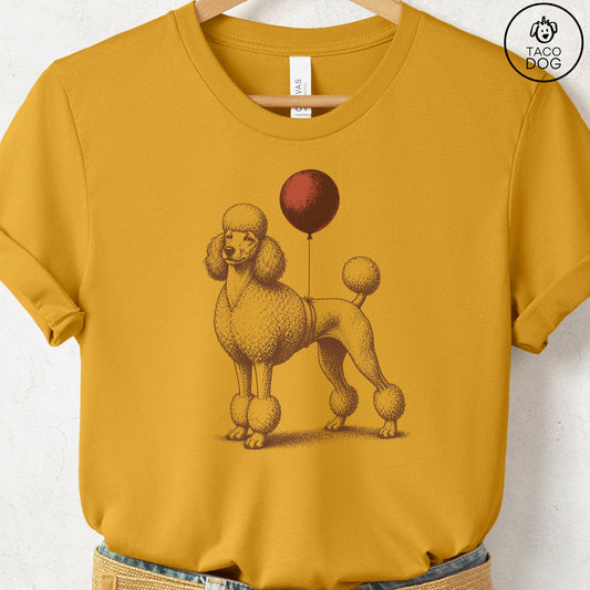 Poodle Balloon T-Shirt Mustard S Taco-Dog
