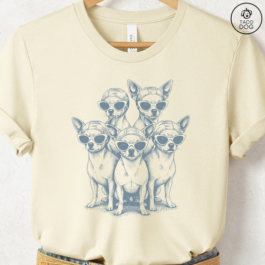 Chihuahua Bathing Beauties T-Shirt Natural S Taco-Dog