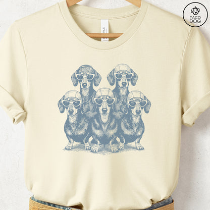 Dachshund Bathing Beauties T-Shirt Natural S Taco-Dog