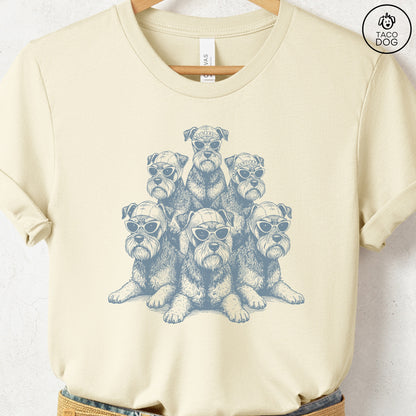 Schnauzer Bathing Beauties T-Shirt Natural S Taco-Dog