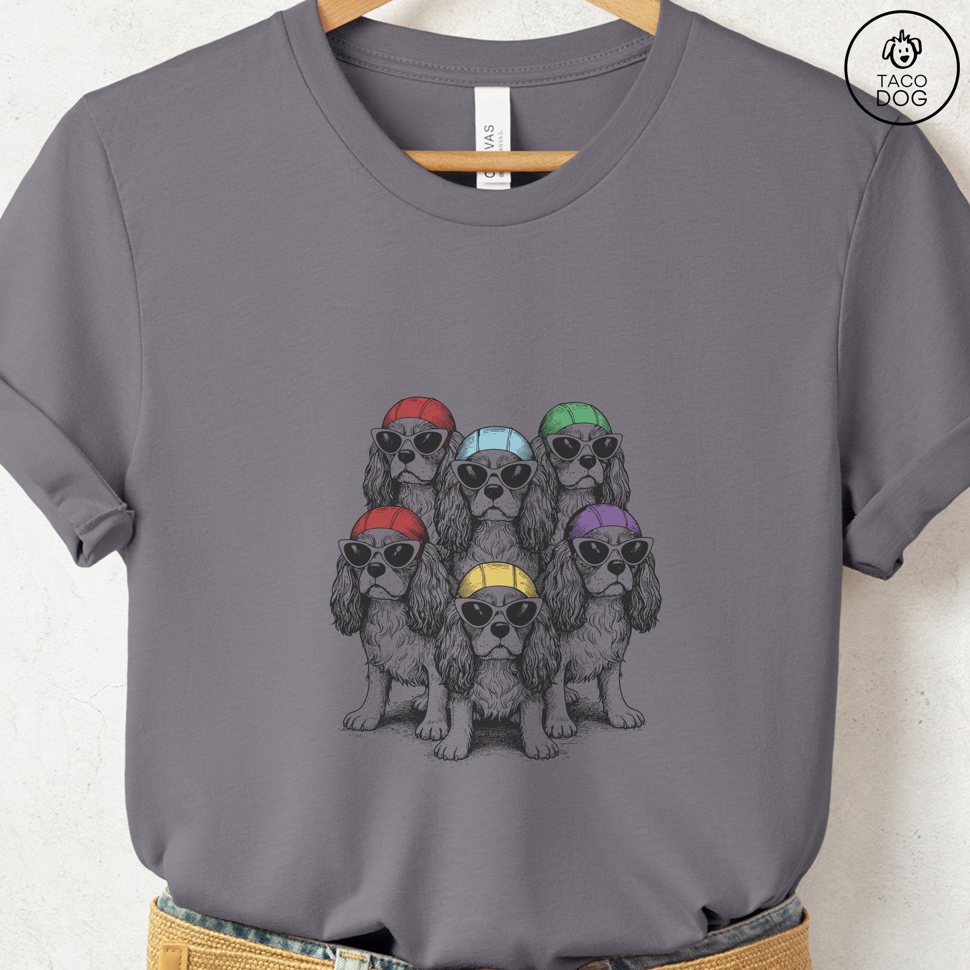 Cavalier King Charles Spaniels Bathing Beauties T-Shirt Taco-Dog
