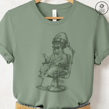 English Bulldog Beauty Shop T-Shirt Sage S Taco-Dog