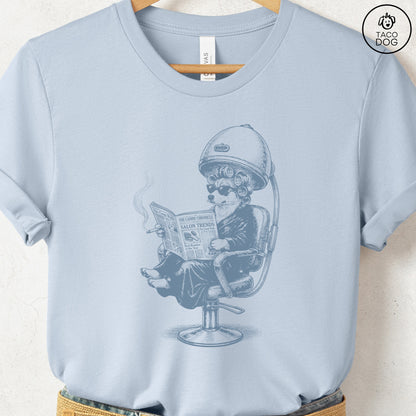 Corgi Beauty Shop T-Shirt Light Blue S Taco-Dog
