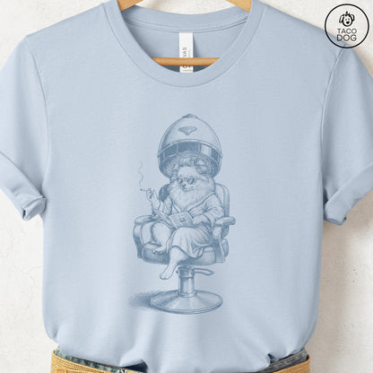 Pomeranian Beauty Shop T-Shirt Light Blue S Taco-Dog